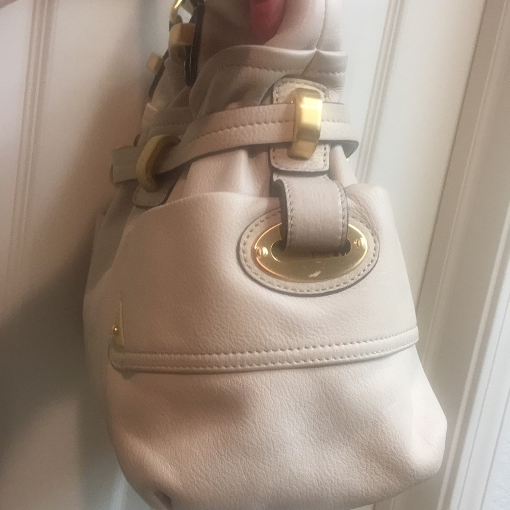 Beautiful “Vanilla” Sueded Leather Shoulder Bag - Picture 7 of 13
